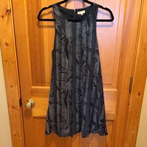 Urban Outfitters Silence + Noise Black and Cream Patterned  Mini Dress